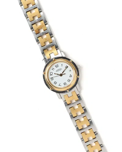 Pre-owned Hermes Hermès Clipper 24mm Ca 1995 Watch In Multi
