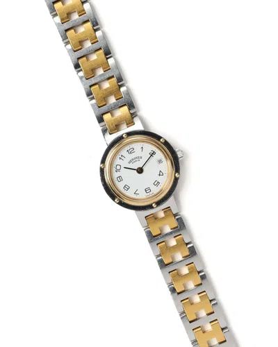 Pre-owned Hermes Hermès Clipper 24mm Ca 1998 Watch In Multi