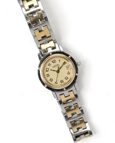 Pre-owned Hermes Hermès Clipper 24mm Watch In Multi