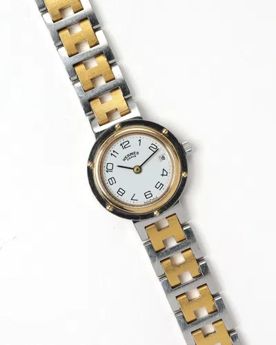 Pre-owned Hermes Hermès Clipper 24mm Watch In Multi