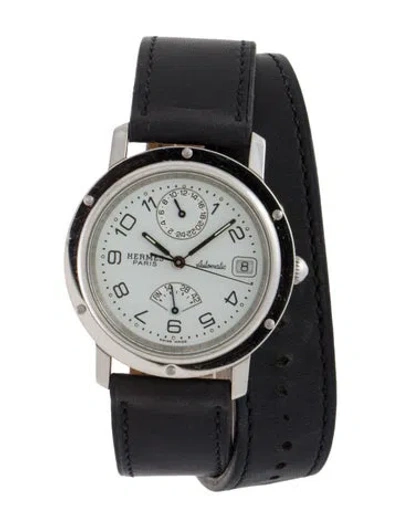 Pre-owned Hermes Clipper Power Reserve Watch In Multi