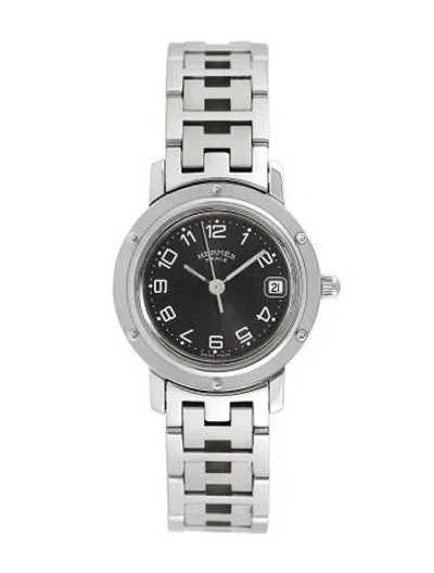Pre-owned Hermes Clipper Watch, 24mm In Multi