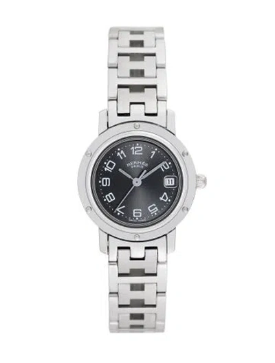 Pre-owned Hermes Clipper Watch, 24mm In Multi