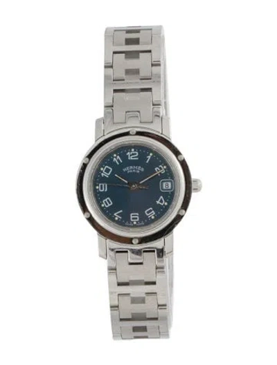 Pre-owned Hermes Clipper Watch, 24mm In Multi