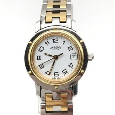 Pre-owned Hermes Clipper Watch, 28mm In Multicolor