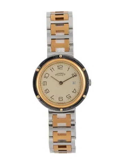 Pre-owned Hermes Clipper Watch, 30mm In Multi