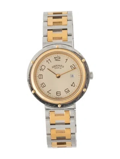 Pre-owned Hermes Clipper Watch, 30mm In Multi
