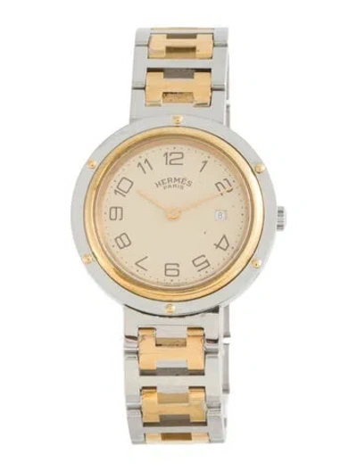 Pre-owned Hermes Clipper Watch, 30mm In Multi