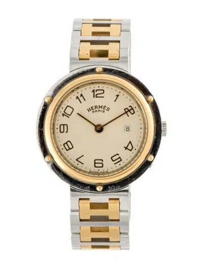 Pre-owned Hermes Clipper Watch, 30mm In Multicolor