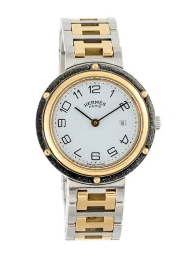 Pre-owned Hermes Clipper Watch, 30mm In Multicolor