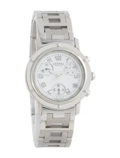 Pre-owned Hermes Clipper Watch, 31mm In Multicolor