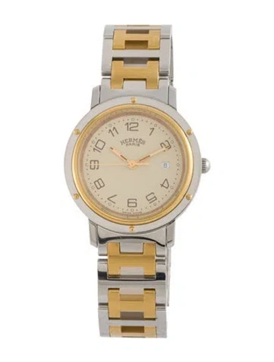 Pre-owned Hermes Clipper Watch, 32mm In Multi