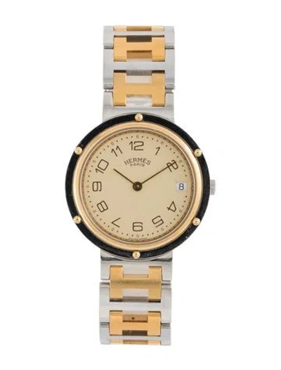 Pre-owned Hermes Clipper Watch, 34mm In Multi