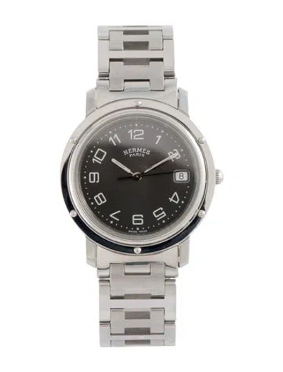 Pre-owned Hermes Clipper Watch, 36mm In Multicolor