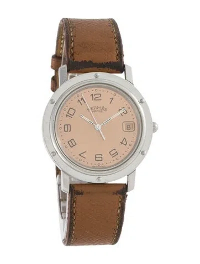 Pre-owned Hermes Clipper Watch In Multi