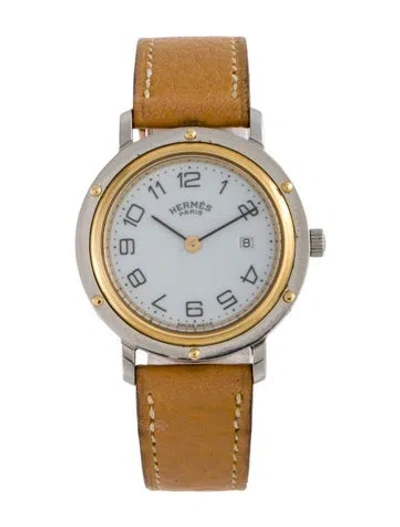 Pre-owned Hermes Clipper Watch In Multi