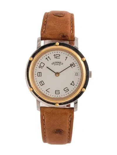 Pre-owned Hermes Clipper Watch In Multi