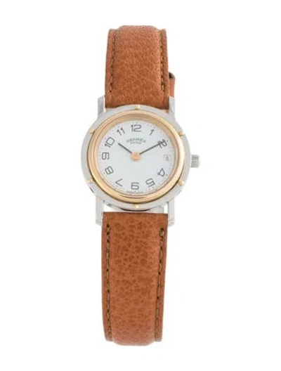 Pre-owned Hermes Clipper Watch In Multicolor
