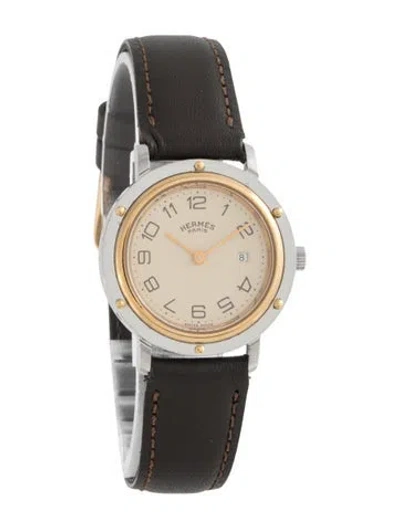 Pre-owned Hermes Clipper Watch In Multicolor