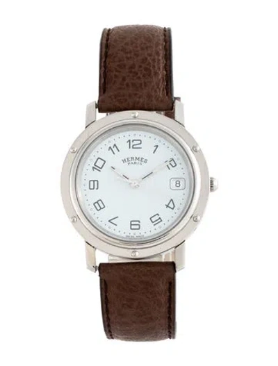 Pre-owned Hermes Clipper Watch In Multicolor