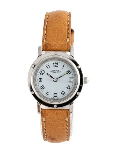Pre-owned Hermes Clipper Watch In Multicolor