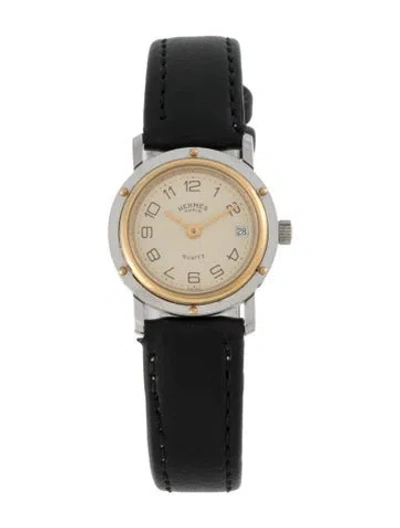 Pre-owned Hermes Clipper Watch In Multicolor
