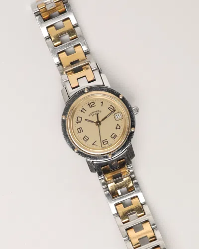 Pre-owned Hermes Hermès Clipper Watch Ref Cl4.220