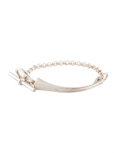 Pre-owned Hermes Clou De Forge Bracelet, 6.75" In Multi