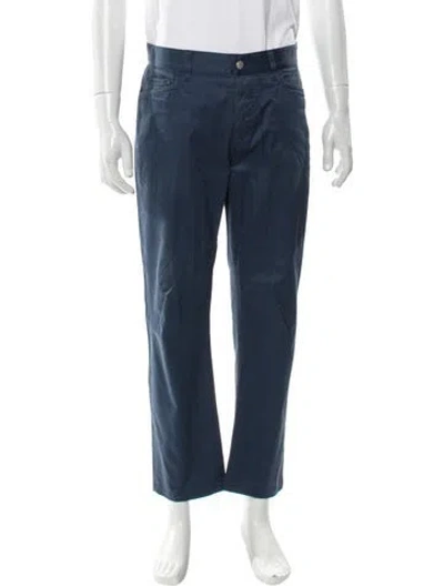 Pre-owned Hermes Clou De Selle Accent Pants In Blue