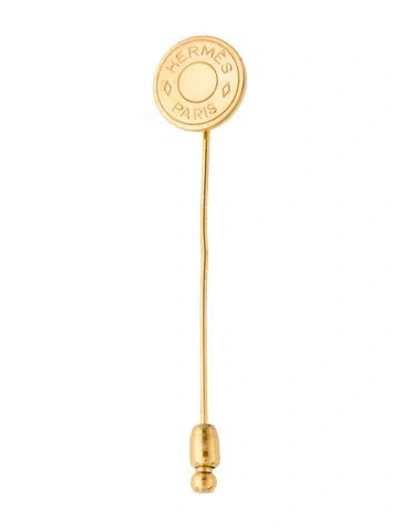 Pre-owned Hermes Clou De Selle Stick Pin In Multi