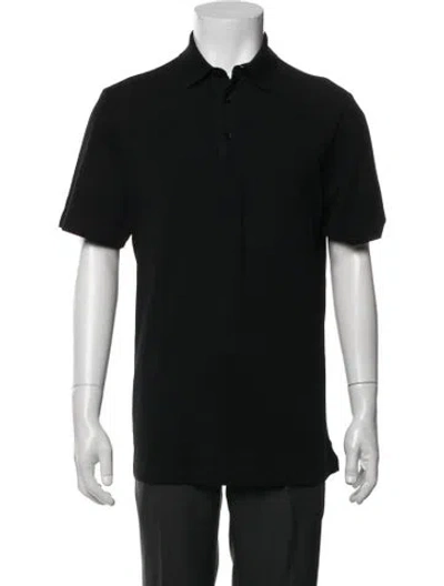 Pre-owned Hermes Collar Short Sleeve Polo Shirt In Black