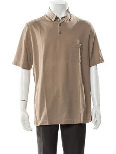 Pre-owned Hermes Collar Short Sleeve Polo Shirt In Neutral