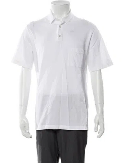 Pre-owned Hermes Collar Short Sleeve Polo Shirt In White