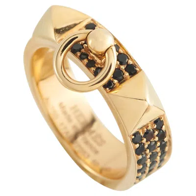 Pre-owned Hermes Collier De Chien 18k Yellow Gold Spinel Ring He25-052026