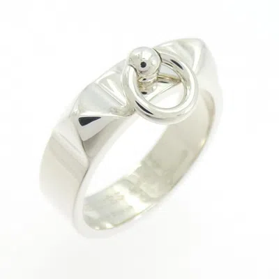 Pre-owned Hermes Collier De Chien Band Ring ()