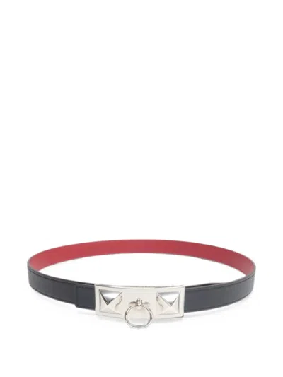 Pre-owned Hermes Collier De Chien Belt In Black