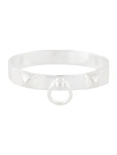 Pre-owned Hermes Collier De Chien Bracelet, Small Model Bangle Bracelet, 6.25" In Multi
