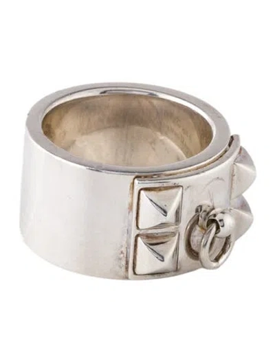 Pre-owned Hermes Collier De Chien Ring, Large Model In Multi