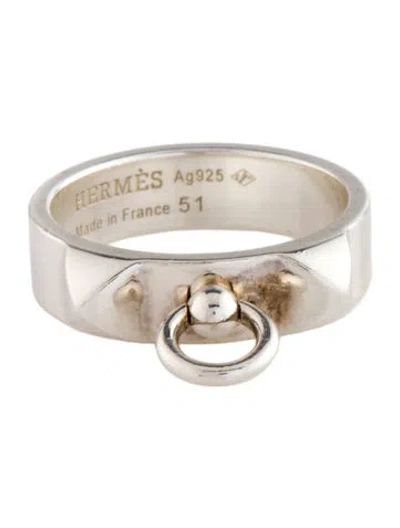 Pre-owned Hermes Collier De Chien Ring, Small Model In Multi