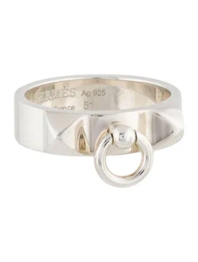 Pre-owned Hermes Collier De Chien Ring, Small Model In Multi