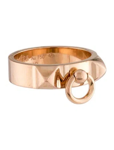 Pre-owned Hermes Collier De Chien Ring, Small Model In Multi