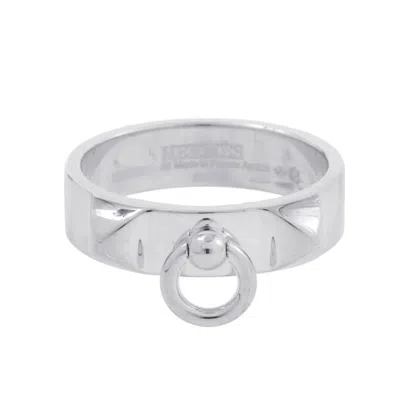 Pre-owned Hermes Collier De Chien Silver Silver 925 Band Ring ()