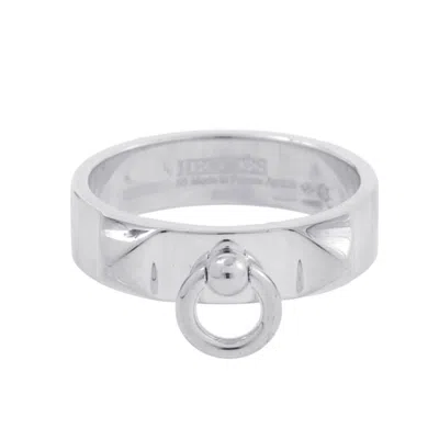 Pre-owned Hermes Collier De Chien Silver Silver 925 Band Ring ()