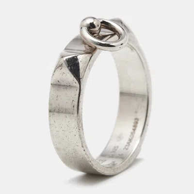 Pre-owned Hermes Hermès Collier De Chien Sterling Silver 925 Ring Size 54