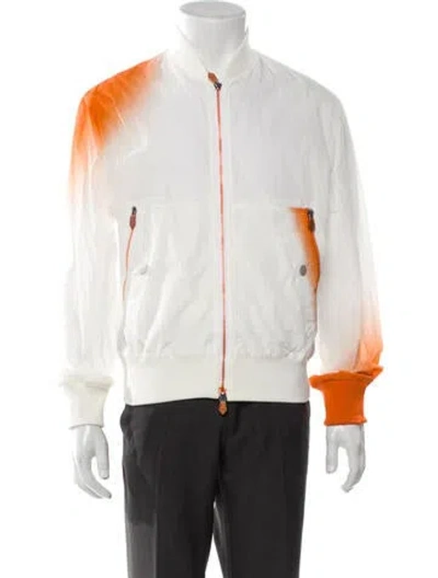 Pre-owned Hermes Colorblock Pattern Bomber Jacket In Multi