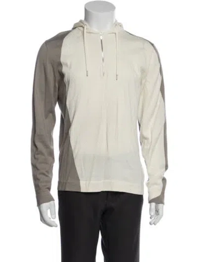 Pre-owned Hermes Colorblock Pattern Crew Neck Hoodie In Neutral