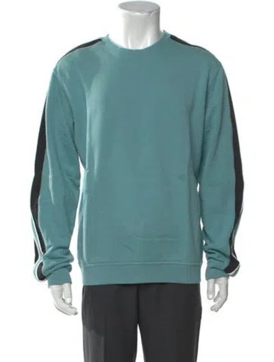 Pre-owned Hermes Colorblock Pattern Crew Neck Sweatshirt In Green