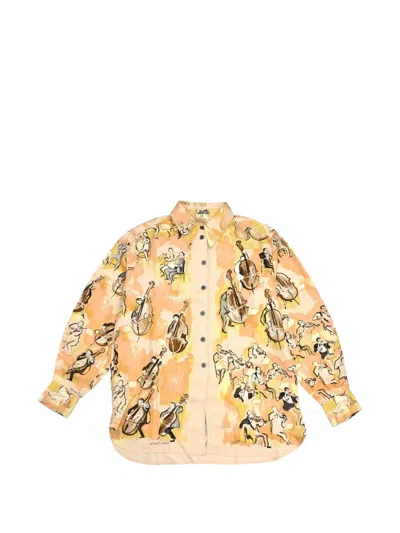 Pre-owned Hermes Concerto Print Shirt In Pink