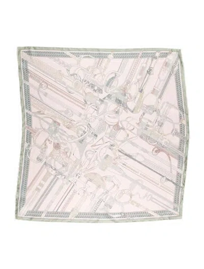 Pre-owned Hermes Concours D'etriers Remix Double Face Silk Scarf In Multi