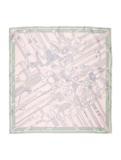 Pre-owned Hermes Concours D'etriers Remix Double Face Silk Scarf W/ Tags In Pink